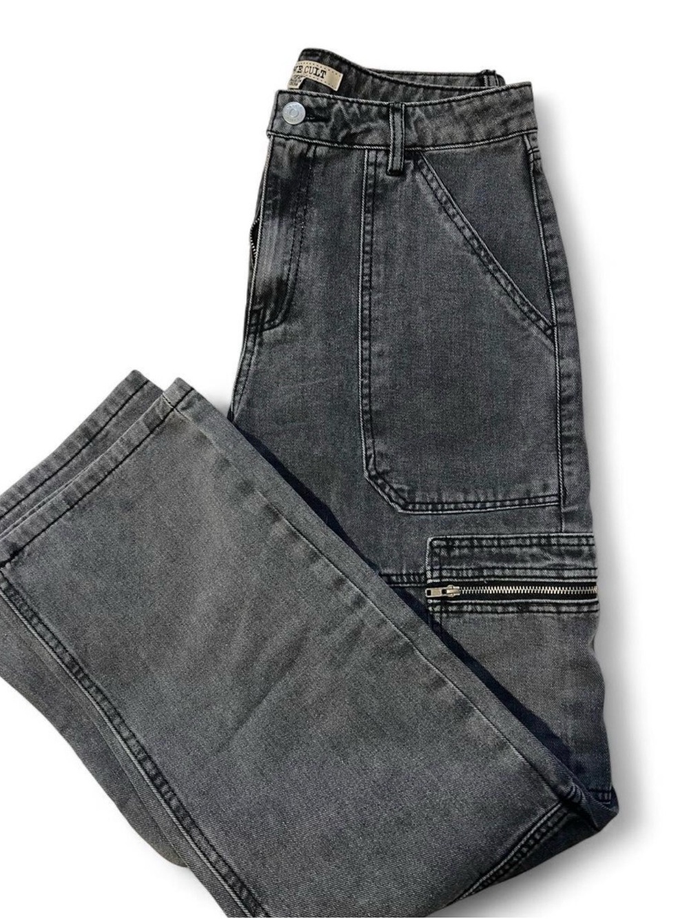 Love Culture High-Rise Straight Jeans in Washed Charcoal